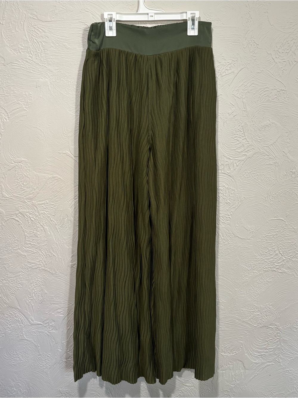 Anthropologie Green Wide Leg Pleated Pants Size XS